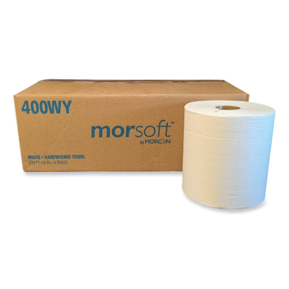 Morsoft Controlled Towels, Y-Notch, 1-Ply, 8" x 800 ft, White, 6 Rolls/Carton - Image 3