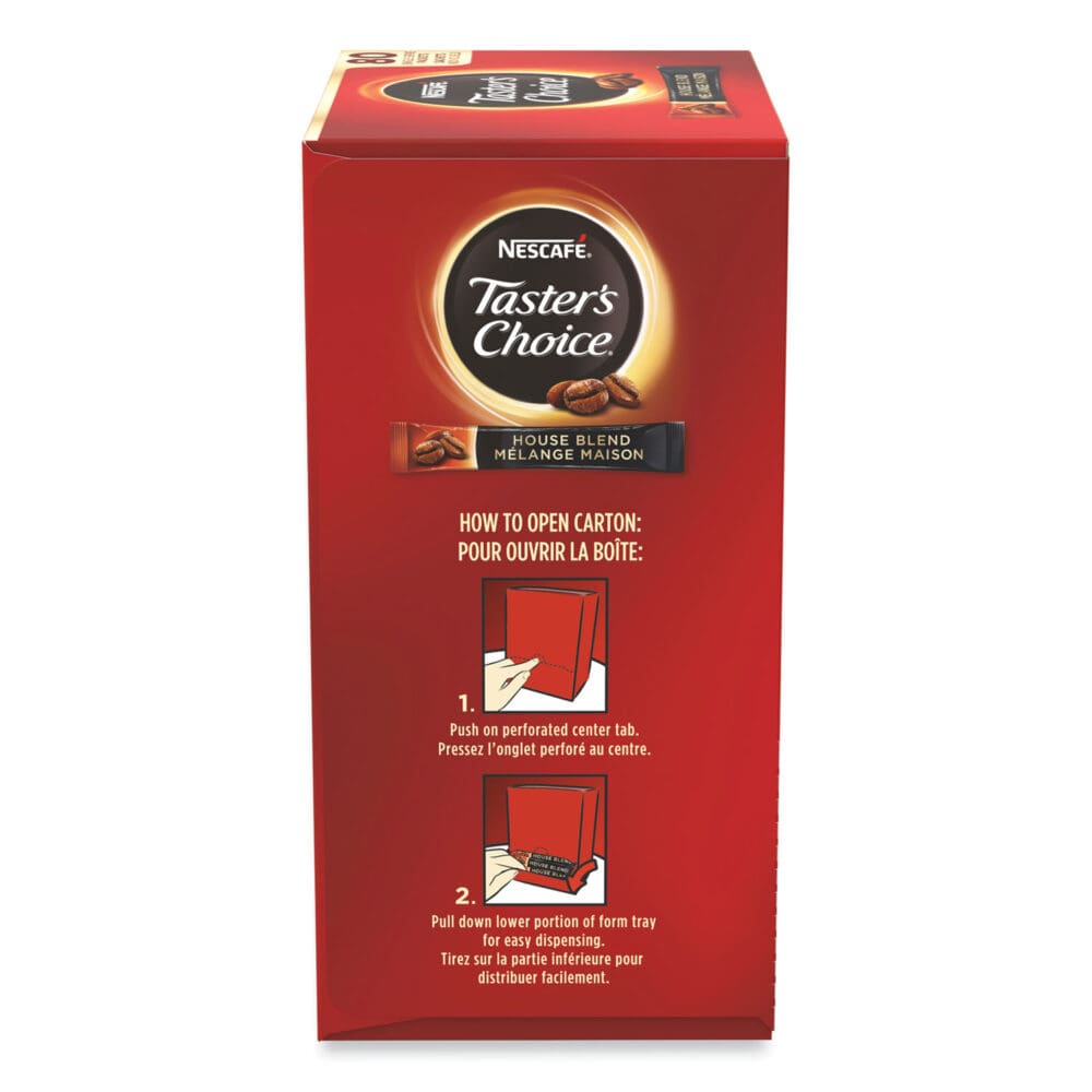 Taster's Choice House Blend Instant Coffee, 0.1oz Stick, 6/Box, 12Box/Carton - Image 3