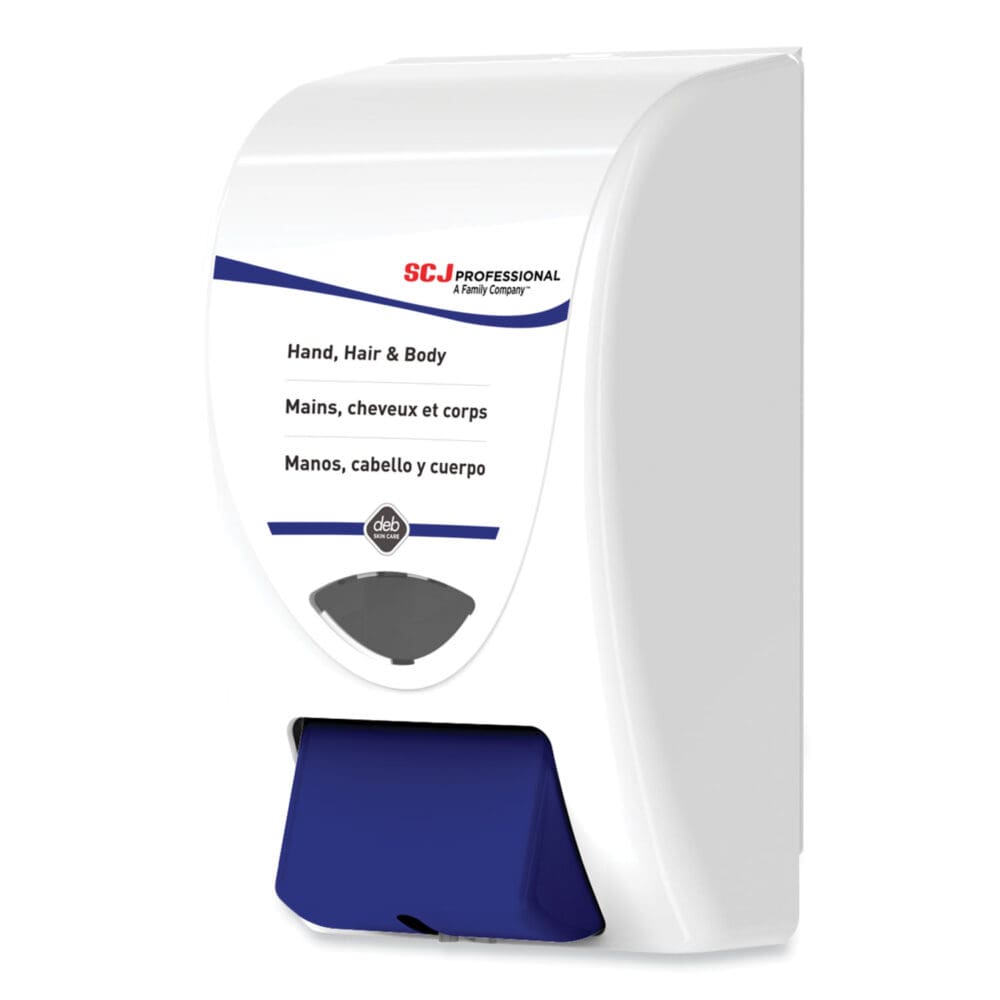 Cleanse Hand, Hair and Body Dispenser, 2 L, 6.4 x 5.7 x 11.5, White/Blue, 15/Carton - Image 2
