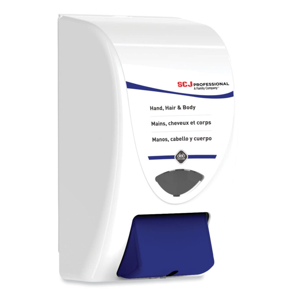 Cleanse Hand, Hair and Body Dispenser, 2 L, 6.4 x 5.7 x 11.5, White/Blue, 15/Carton - Image 3