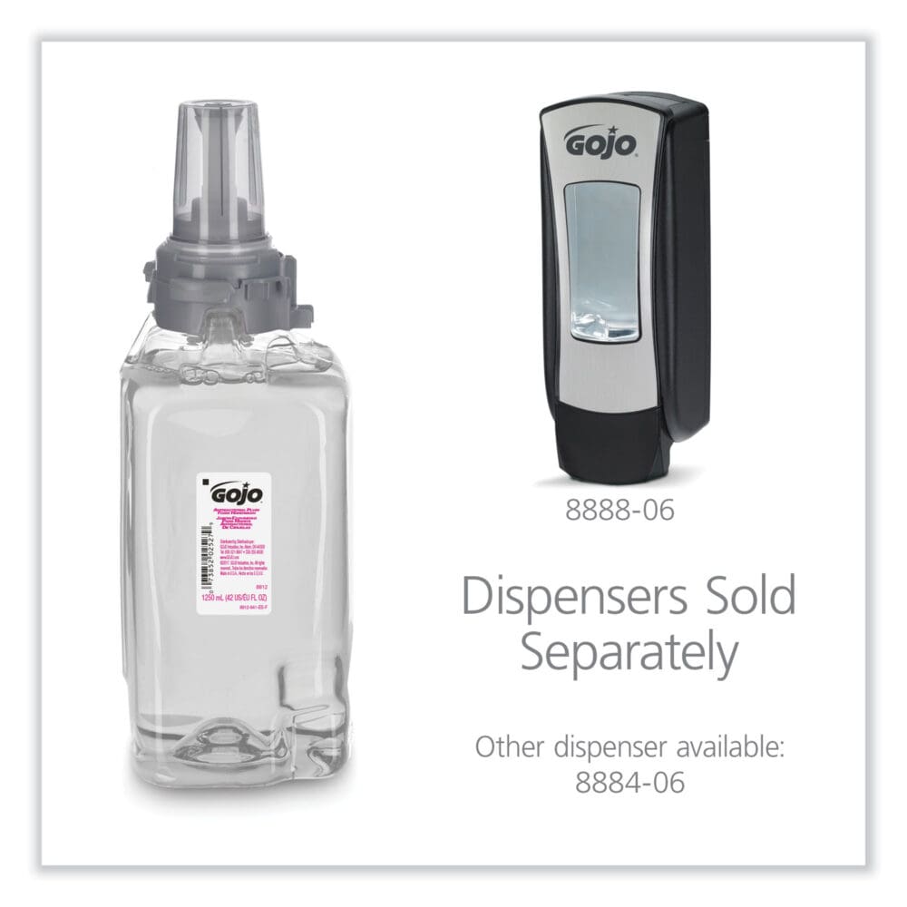 Antibacterial Foam Hand Wash Refill, For ADX-12 Dispenser, Plum Scent, 1,250 mL Refill, 3/Carton - Image 2