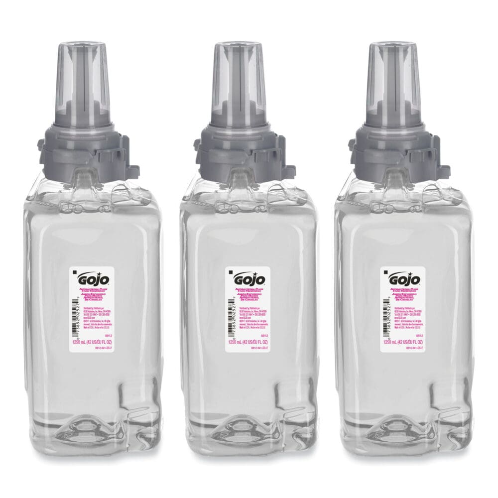 Antibacterial Foam Hand Wash Refill, For ADX-12 Dispenser, Plum Scent, 1,250 mL Refill, 3/Carton - Image 6