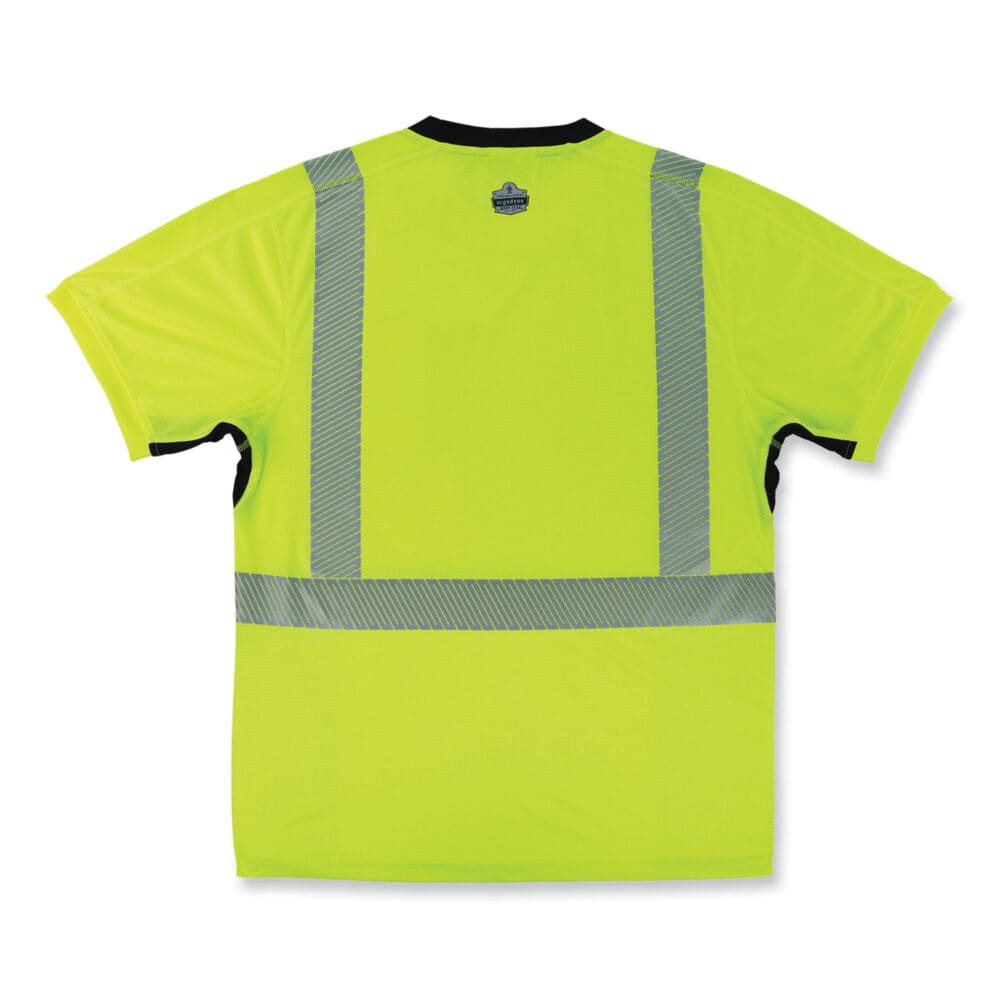 GloWear 8283BK Class 2 Lightweight Performance Hi-Vis T-Shirt, Polyester, Small, Lime, Ships in 1-3 Business Days - Image 8
