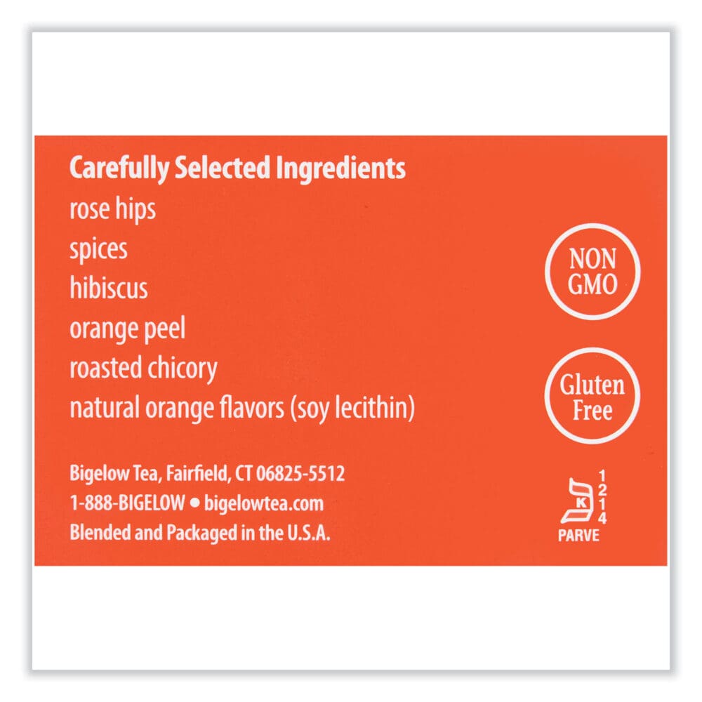 Orange and Spice Herbal Tea, 28/Box - Image 2