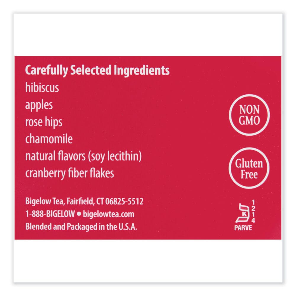 Cranberry Apple Herbal Tea, 28/Box - Image 2