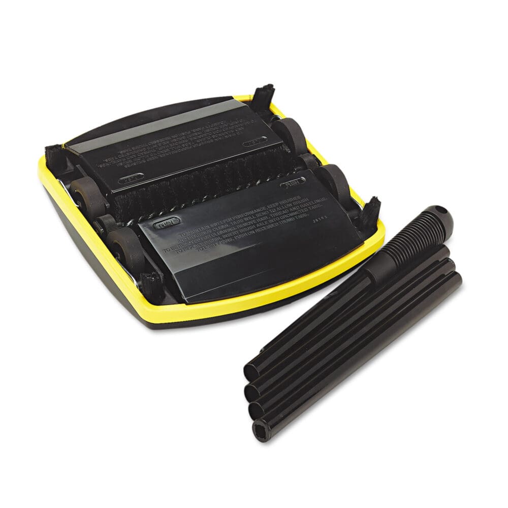 Floor and Carpet Sweeper, 44" Handle, Black/Gray - Image 4