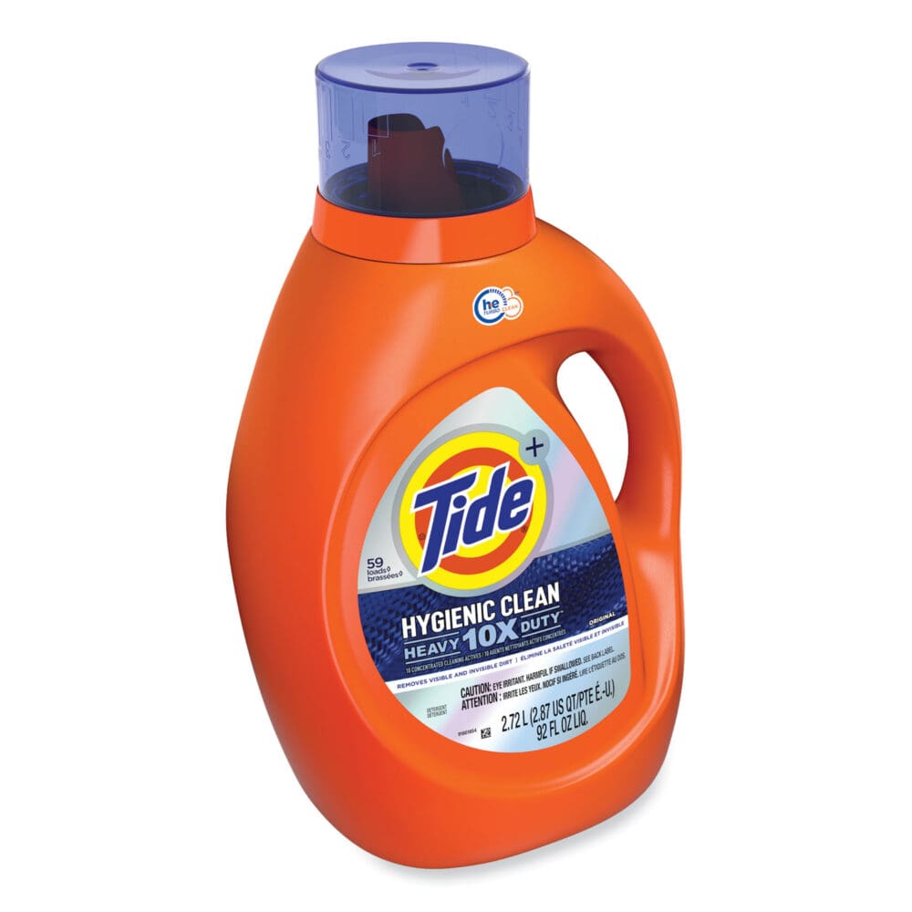 Hygienic Clean Heavy 10x Duty Liquid Laundry Detergent, Original, 92 oz Bottle, 4/Carton - Image 3