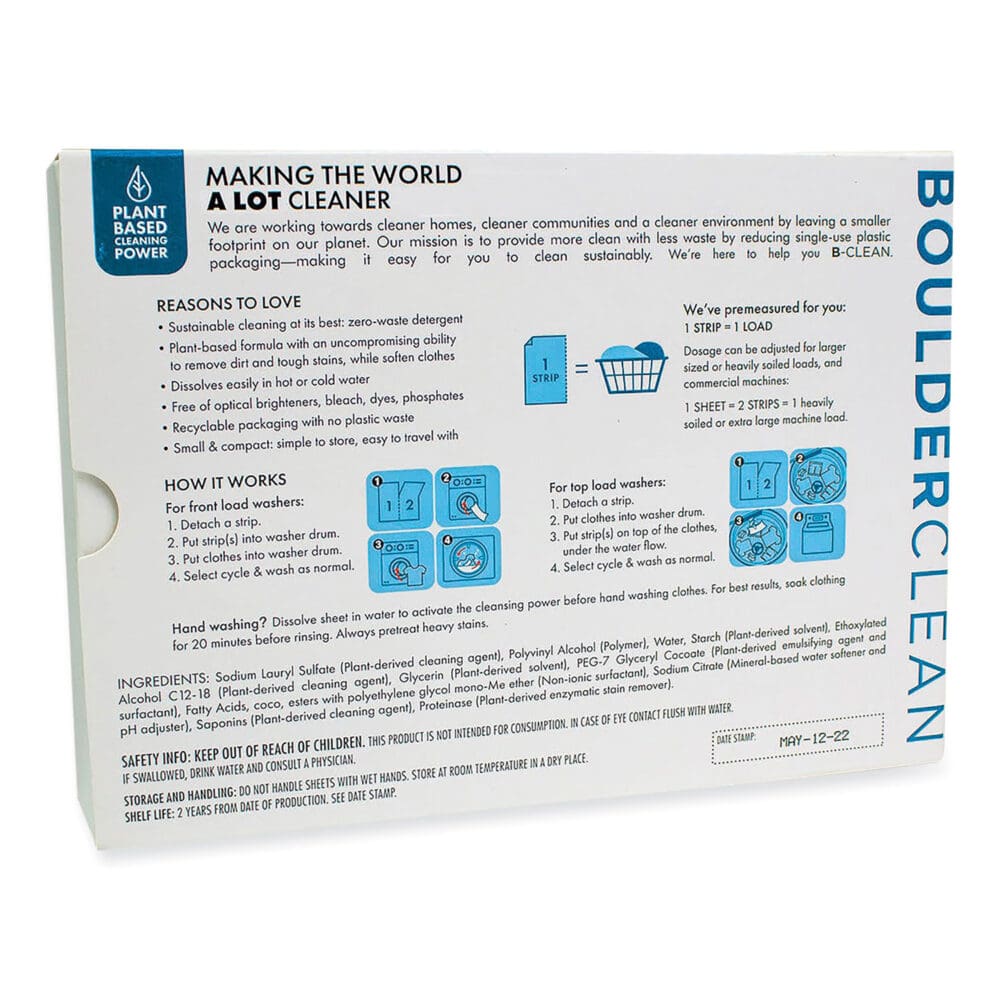 Laundry Detergent Sheets, Free and Clear, 40/Pack - Image 5