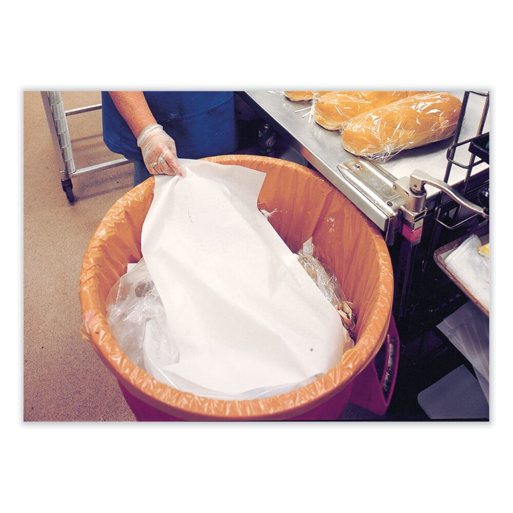 Can Liner, 16 gal, 0.35 mil, 32" x 24", Buff, 500/Carton - Image 2