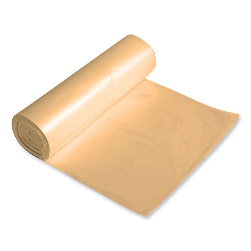 Can Liner, 16 gal, 0.35 mil, 32" x 24", Buff, 500/Carton - Image 3