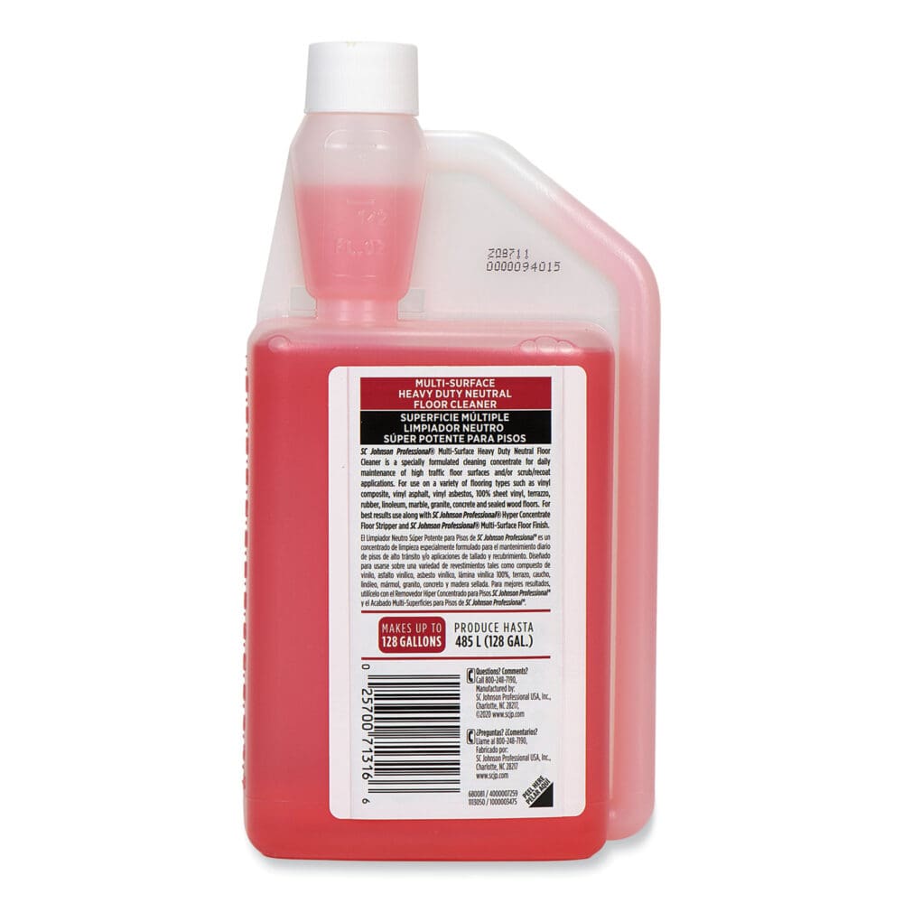 Heavy Duty Neutral Floor Cleaner, Fresh Scent, 32 oz Squeeze and Pour Bottle, 6/Carton - Image 2