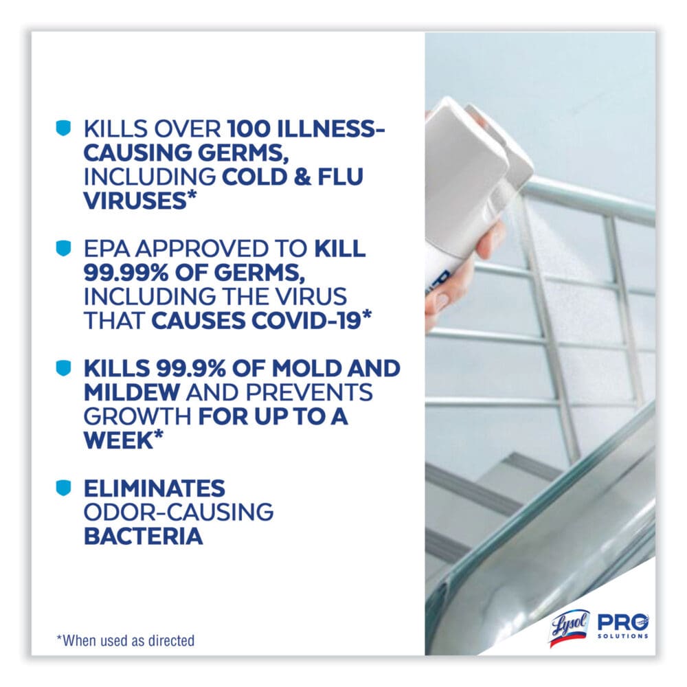 Disinfectant Spray, Early Morning Breeze, 12.5 oz Aerosol Spray, 12/Carton - Image 4