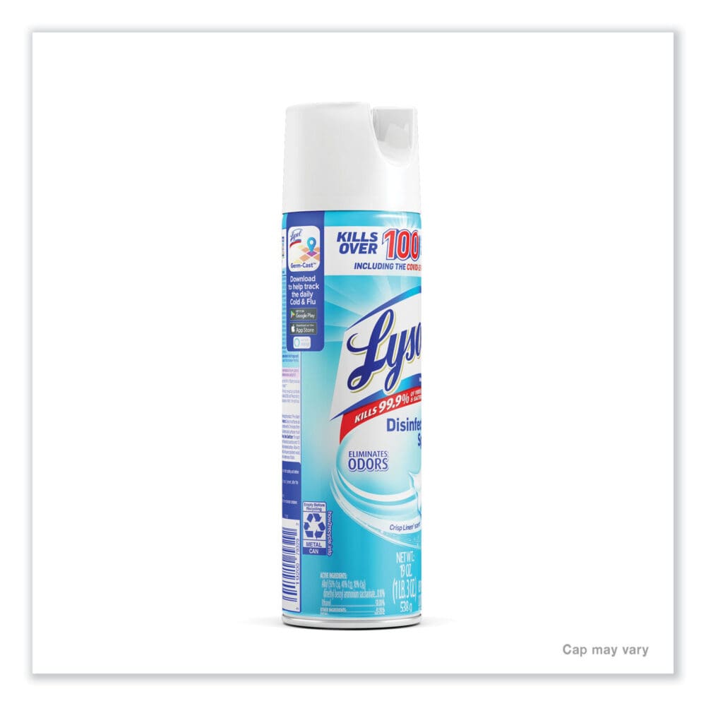 Disinfectant Spray, Crisp Linen, 19 oz Aerosol Spray, 12/Carton - Image 3