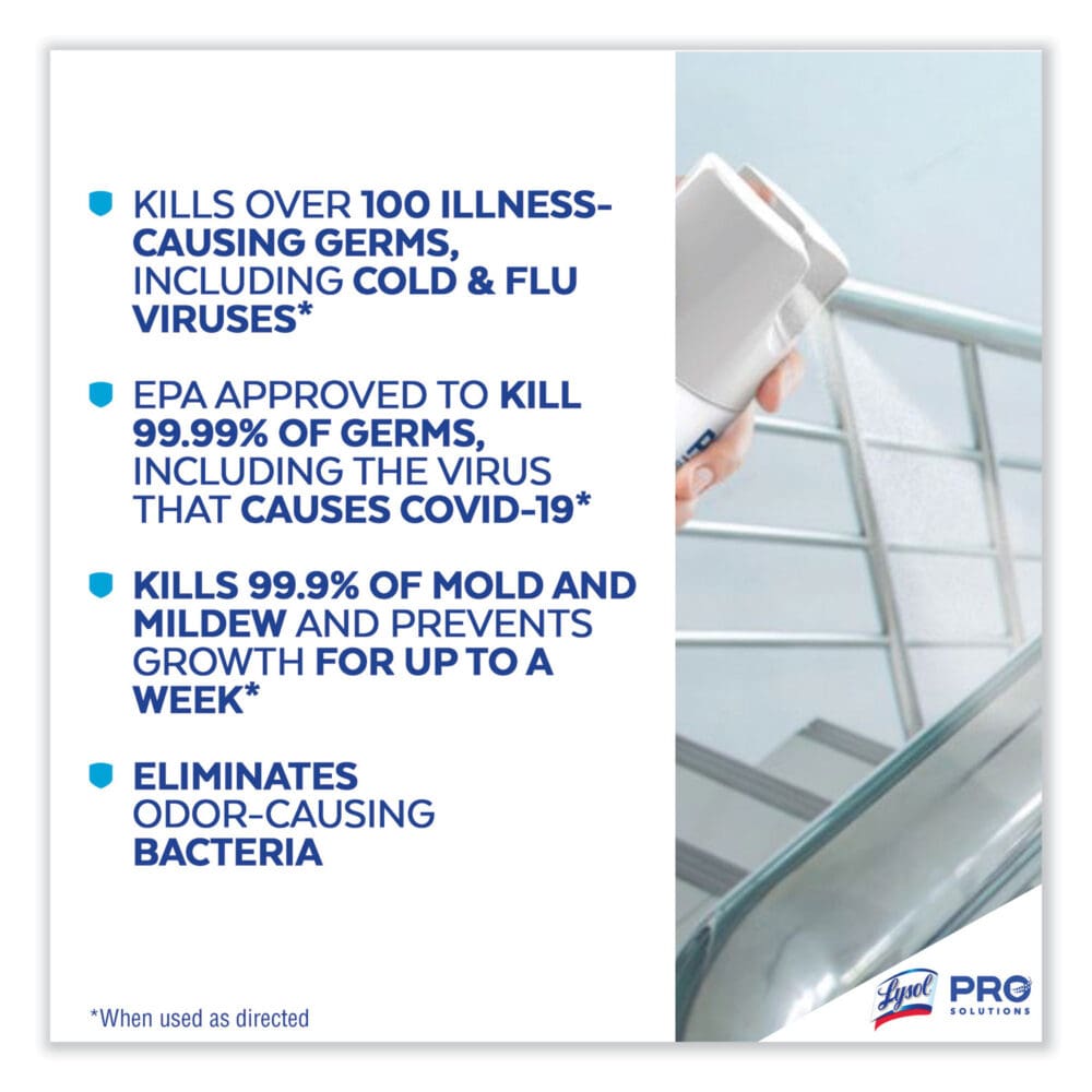 Disinfectant Spray, Crisp Linen, 19 oz Aerosol Spray, 12/Carton - Image 4