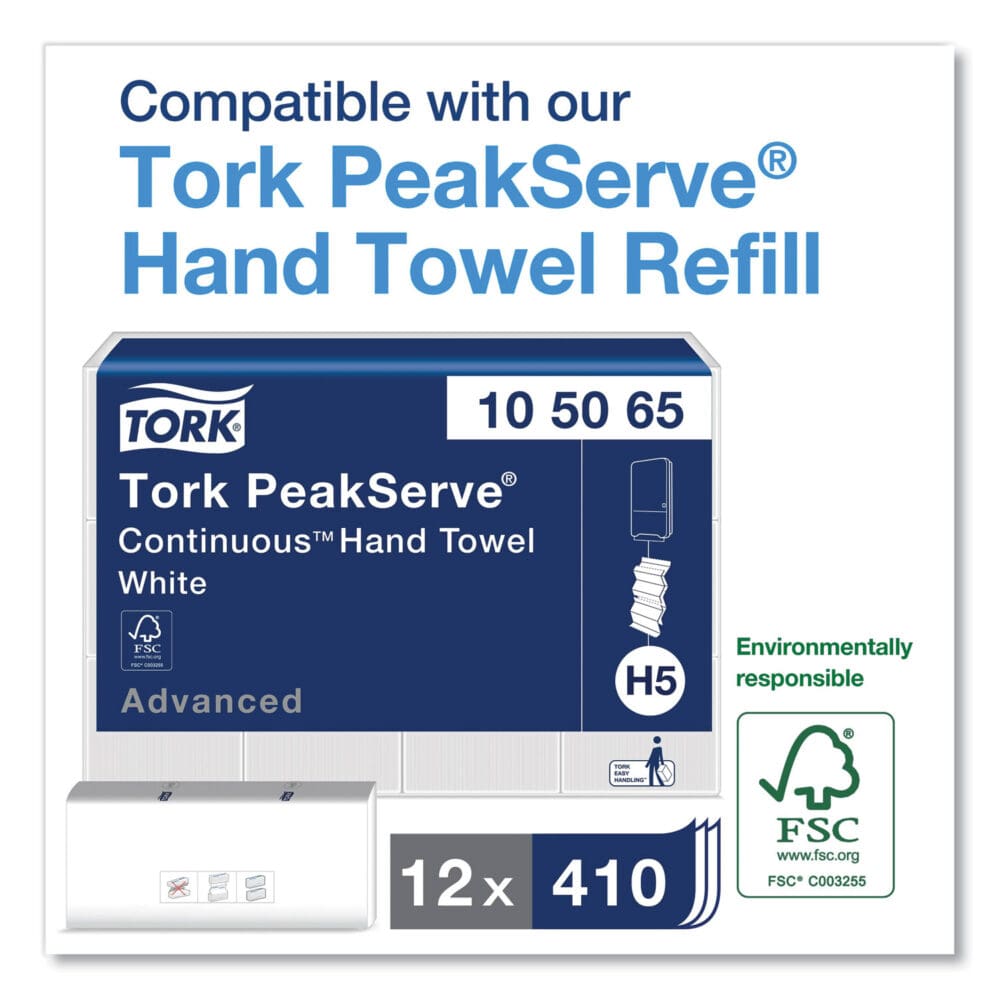 PeakServe Continuous Hand Towel Dispenser, 14.57 x 3.98 x 28.74, White - Image 2