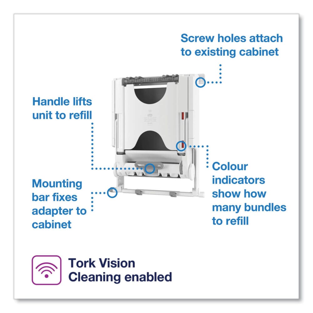 PeakServe Continuous Recessed Cabinet Hand Towel Adapter, 14.37 x 4.29 x 17.72, White - Image 9