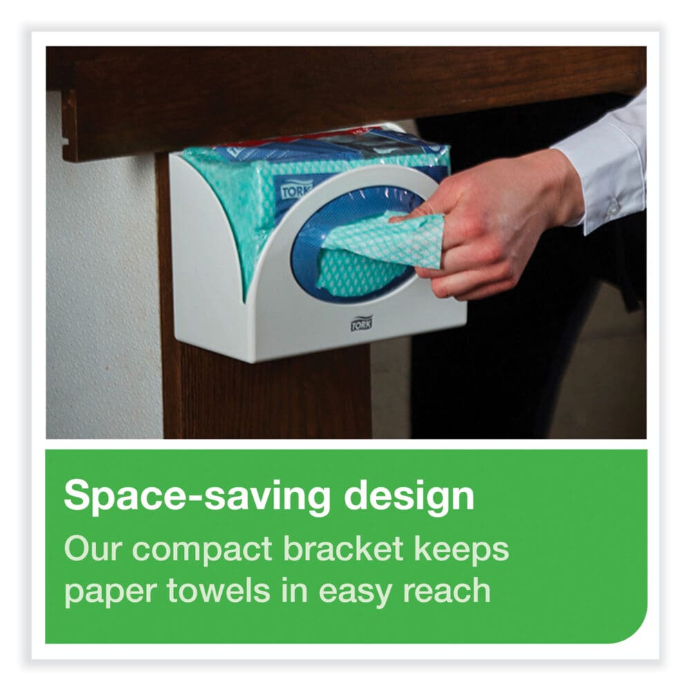 Small Bracket Wiper Dispenser, 8.42 x 4.22 x 5.74, White - Image 5