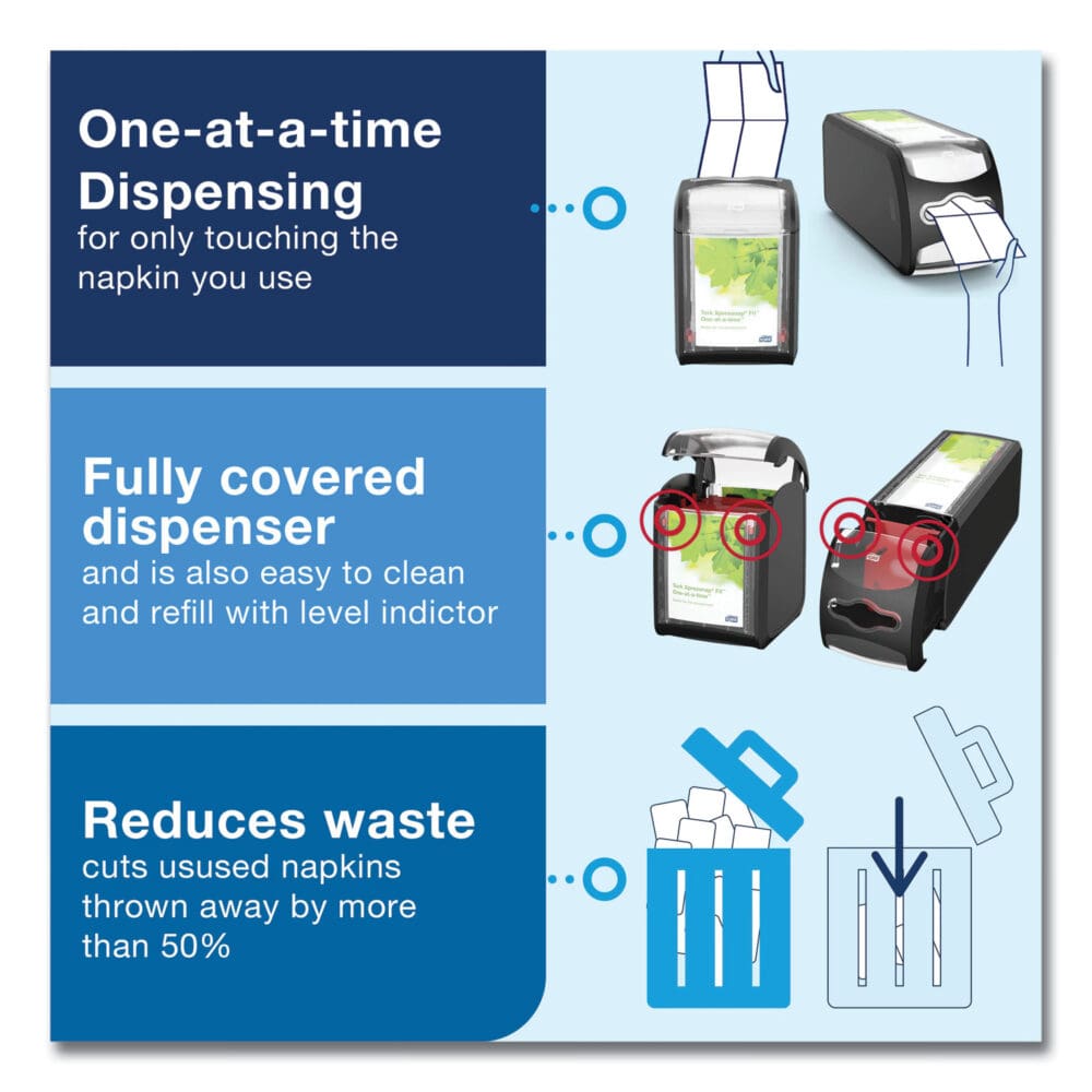 Xpressnap Fit Napkin Dispenser, Tabletop, 4.4 x 5.6 x 6.7, Black - Image 5