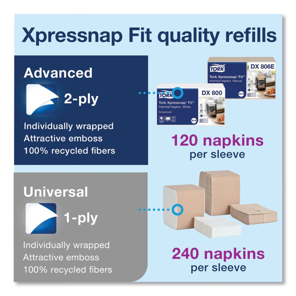 Xpressnap Fit Napkin Dispenser, Countertop, 4.8 x 12.8 x 5.6, Black - Image 2