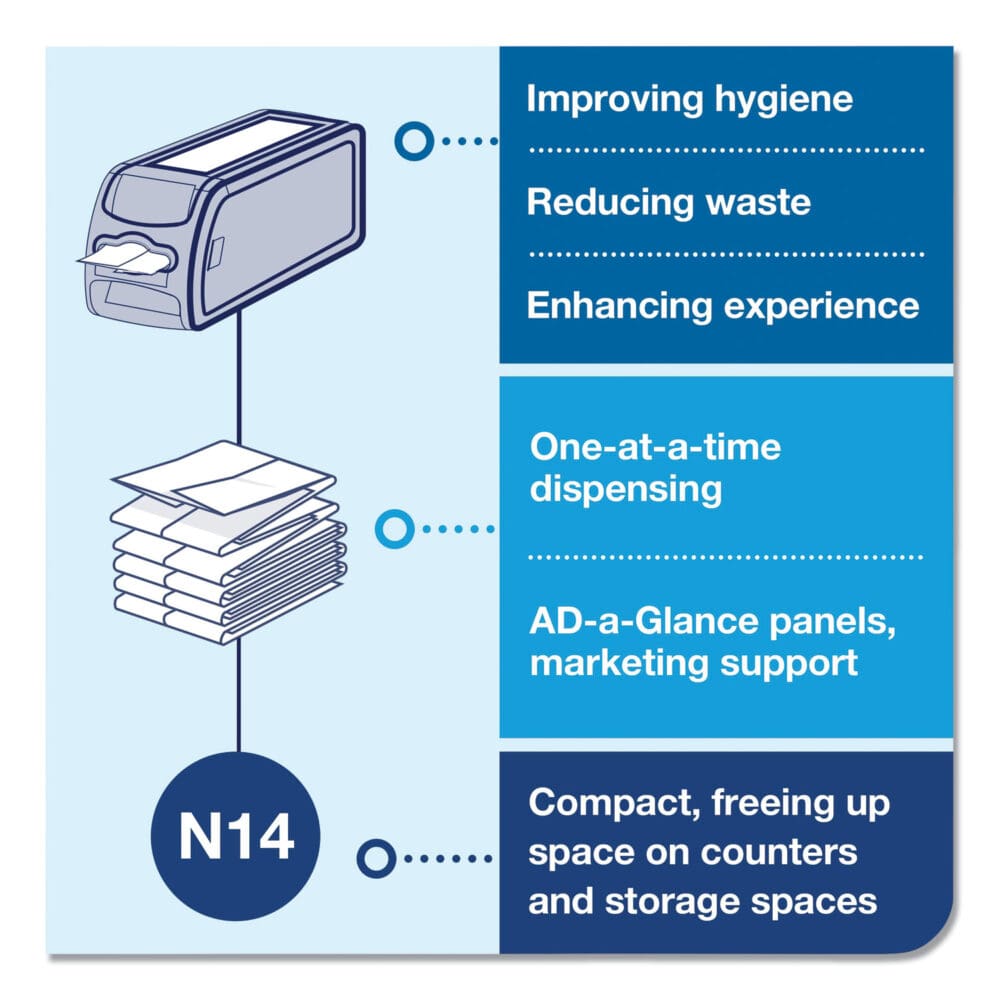Xpressnap Fit Napkin Dispenser, Countertop, 4.8 x 12.8 x 5.6, Black - Image 6