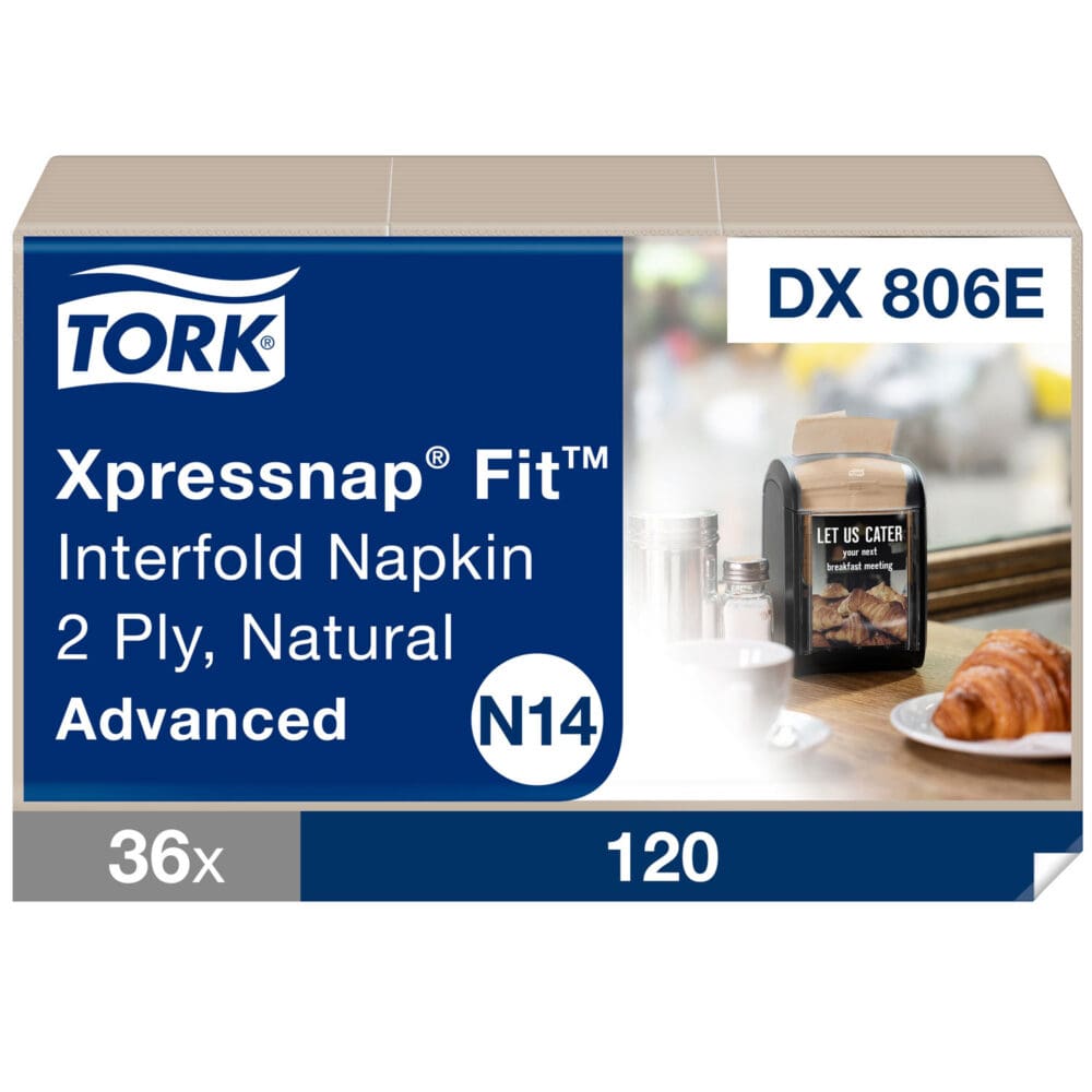 Xpressnap Fit Interfold Dispenser Napkins, 2-Ply, 6.5 x 8.39, Natural, 120/Pack, 36 Packs/Carton - Image 10