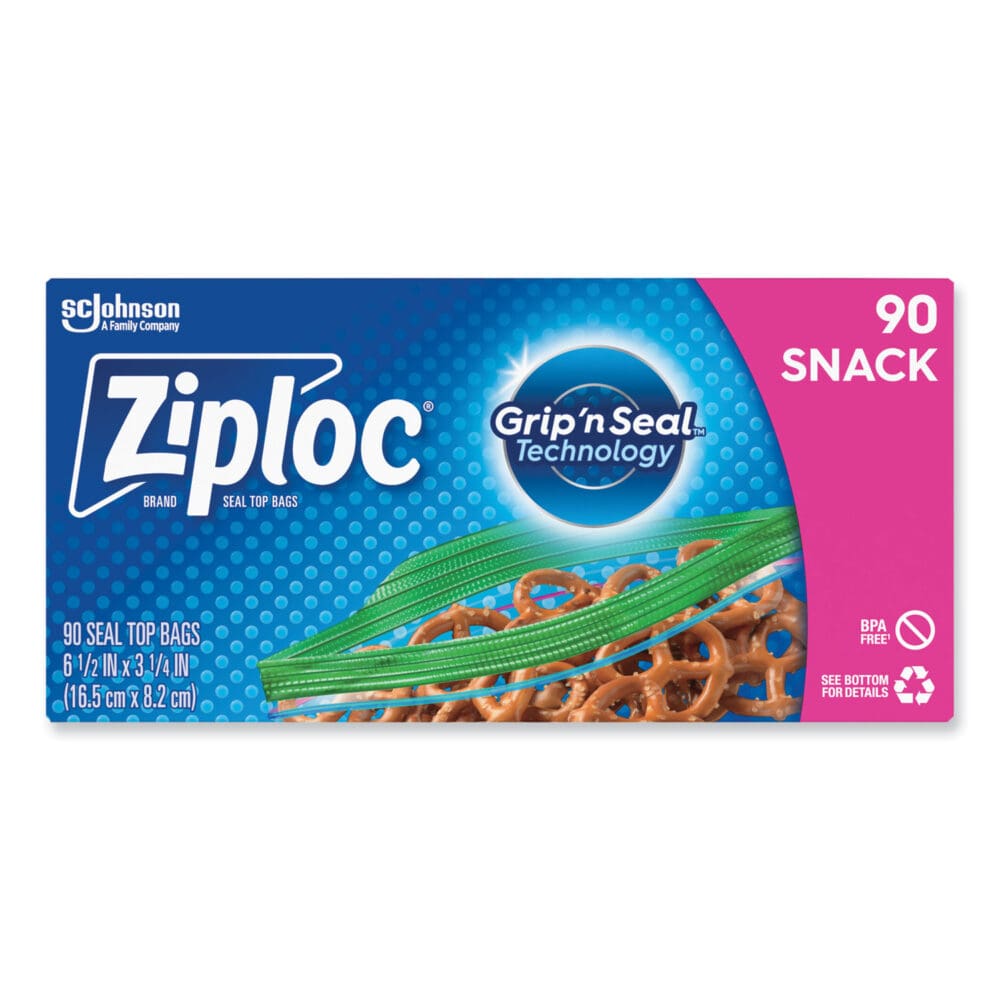 Seal Top Snack Bags, 10 oz, 6.5" x 3.25", Clear, 90 Bags/Box, 12 Boxes/Carton - Image 2