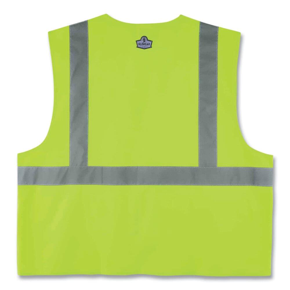 GloWear 8225HL Class 2 Standard Solid Hook and Loop Vest, Polyester, Lime, 4X-Large/5X-Large, Ships in 1-3 Business Days - Image 4