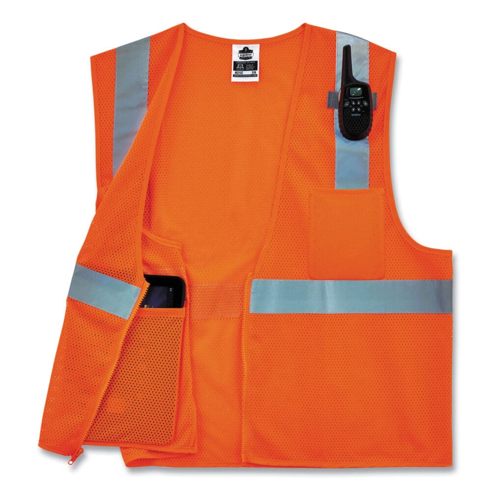 GloWear 8210Z Class 2 Economy Mesh Vest, Polyester, Orange, Small/Medium, Ships in 1-3 Business Days - Image 2