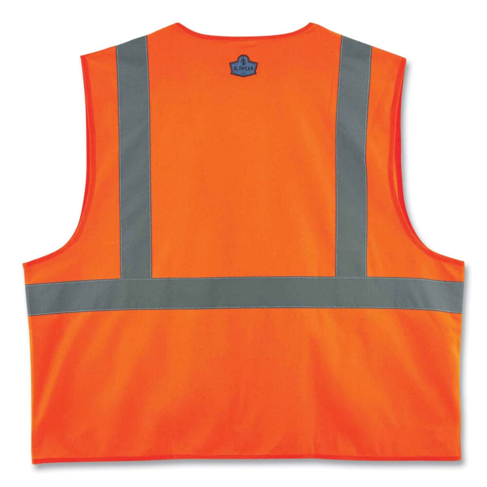 GloWear 8225Z Class 2 Standard Solid Vest, Polyester, Orange, Large/-Large, Ships in 1-3 Business Days - Image 4