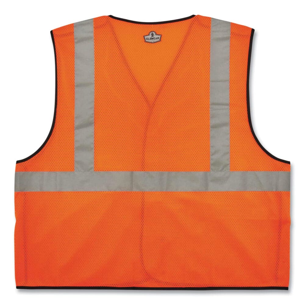 GloWear 8216BA Class 2 Breakaway Mesh ID Holder Vest, Polyester, 4X-Large/5X-Large, Orange, Ships in 1-3 Business Days - Image 3