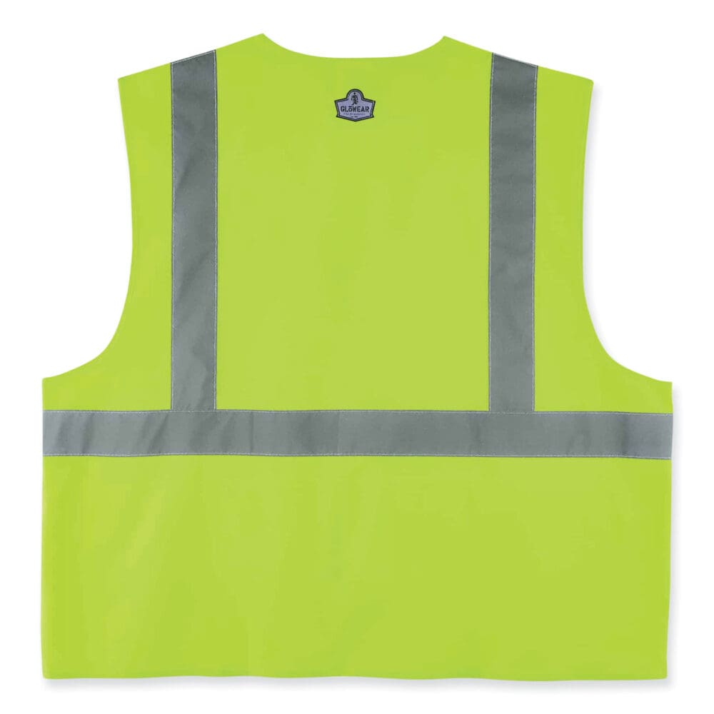 GloWear 8225HL Class 2 Standard Solid Hook and Loop Vest, Polyester, Lime, Large/X-Large, Ships in 1-3 Business Days - Image 3