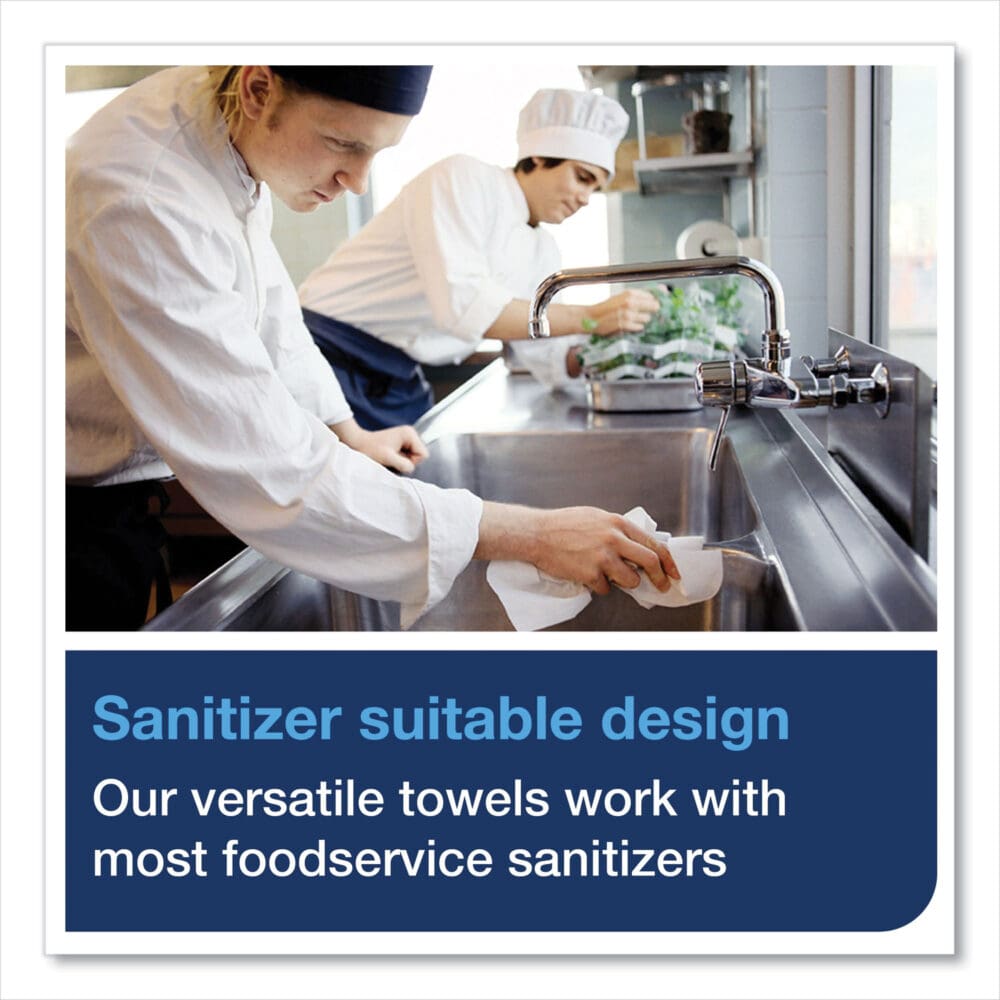 Small Pack Foodservice Cloth, 1-Ply, 11.75 x 14.75, Unscented, White with Red Stripe, 50/Poly Pack, 4 Packs/Carton - Image 6