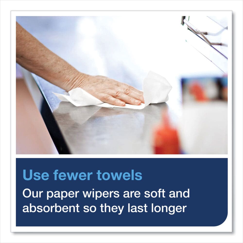 Paper Wiper Roll Towel, 1-Ply, 7.68" x 1,150 ft, White, 4 Rolls/Carton - Image 6