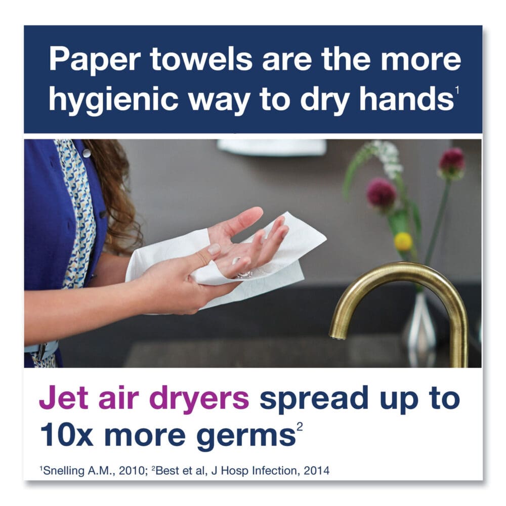 Advanced Multifold Hand Towel, 1-Ply, 9 x 9.5, White, 250/Pack, 16 Packs/Carton - Image 5