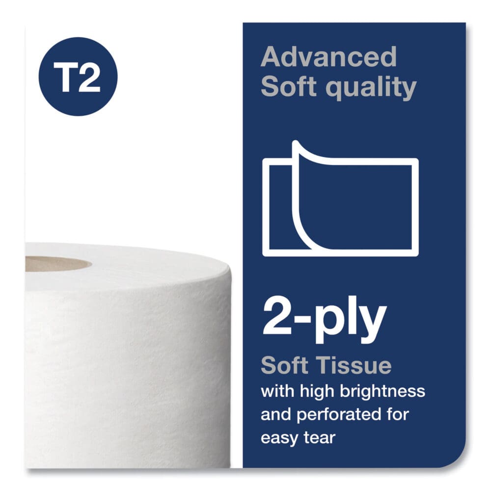 Advanced Jumbo Bath Tissue, Septic Safe, 2-Ply, White, 3.48" x 751 ft, 12 Rolls/Carton - Image 4
