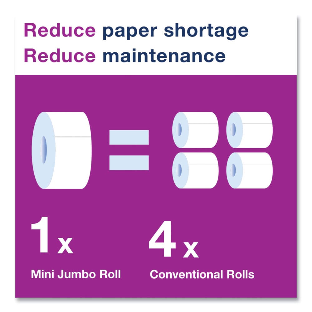 Advanced Jumbo Bath Tissue, Septic Safe, 2-Ply, White, 3.48" x 751 ft, 12 Rolls/Carton - Image 5
