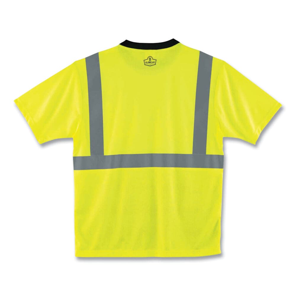 GloWear 8289BK Class 2 Hi-Vis T-Shirt with Black Bottom, 5X-Large, Lime, Ships in 1-3 Business Days - Image 2