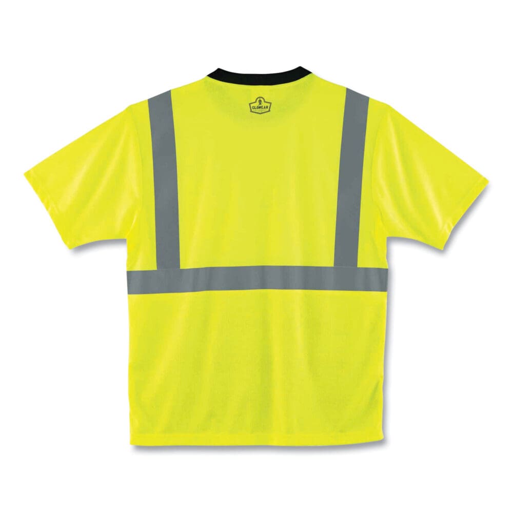 GloWear 8289BK Class 2 Hi-Vis T-Shirt with Black Bottom, Large, Lime, Ships in 1-3 Business Days - Image 2