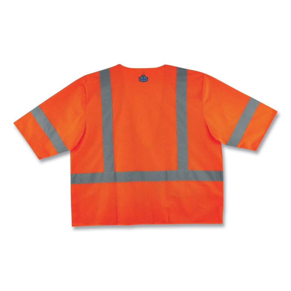 GloWear 8320Z Class 3 Standard Zipper Vest, Polyester, 4X-Large/5X-Large, Orange, Ships in 1-3 Business Days - Image 2