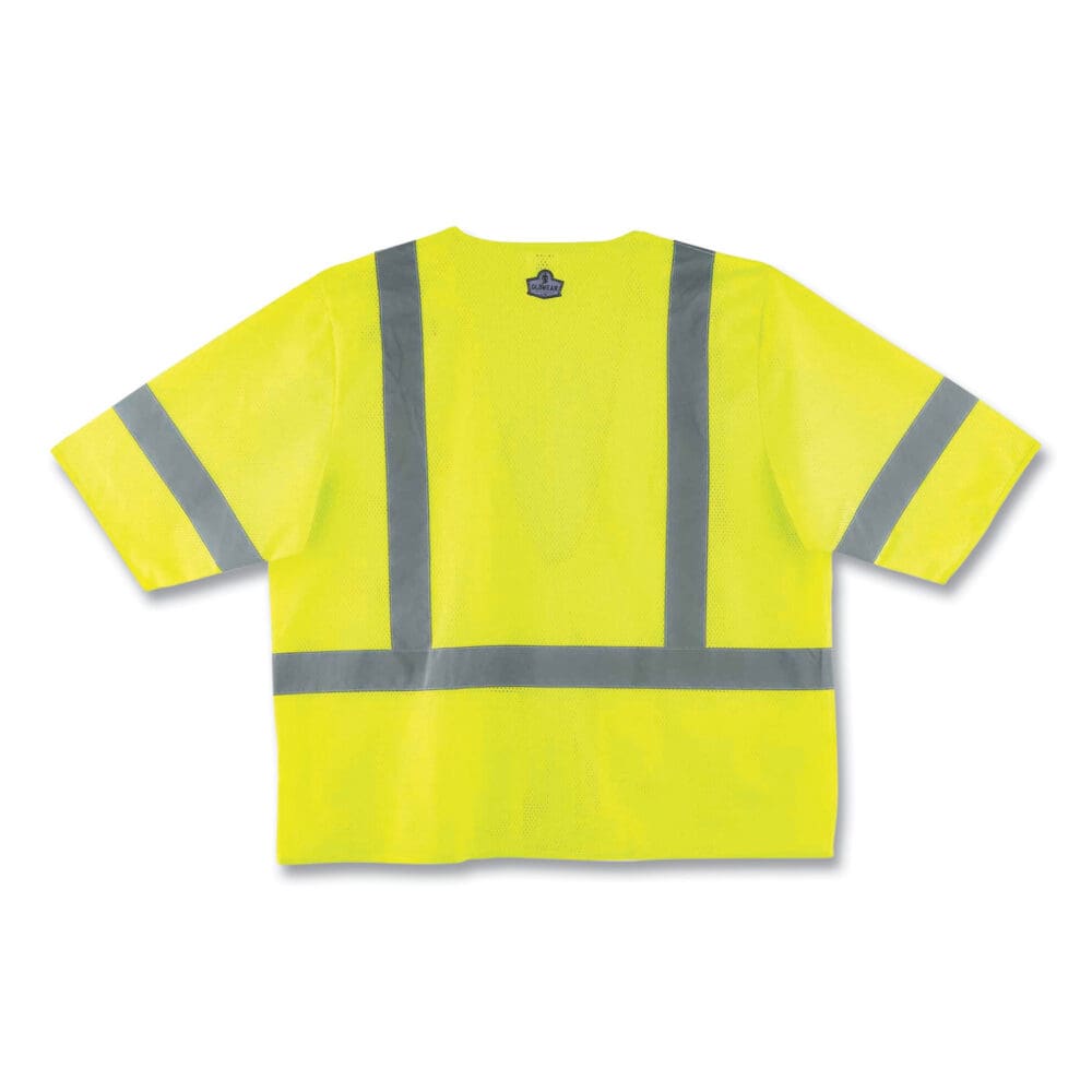 GloWear 8320Z Class 3 Standard Zipper Vest, Polyester, 4X-Large/5X-Large, Lime, Ships in 1-3 Business Days - Image 2