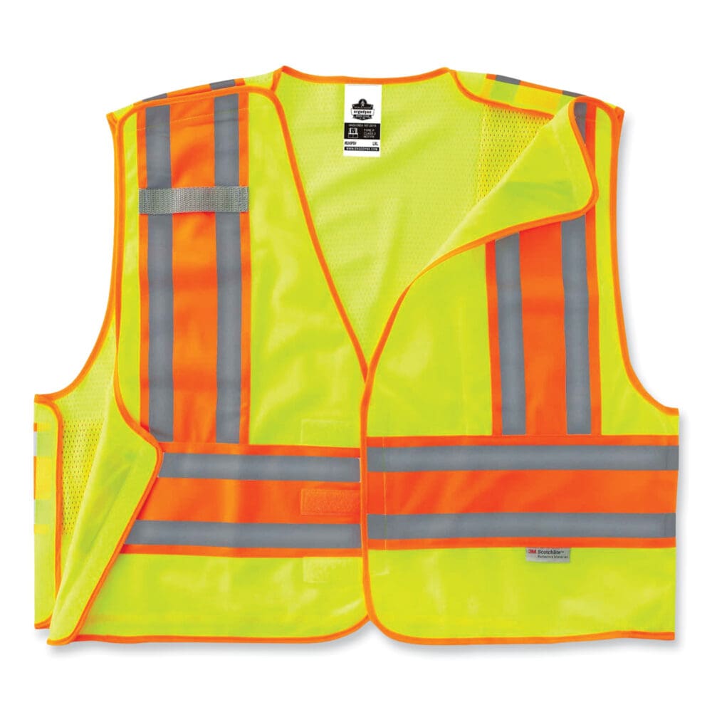 GloWear 8245PSV Class 2 Public Safety Vest, Polyester, Small/Medium, Lime, Ships in 1-3 Business Days - Image 5