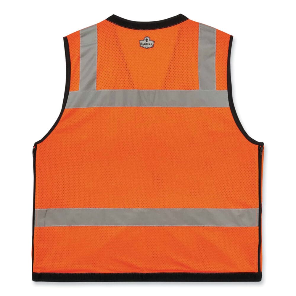 GloWear 8253HDZ Class 2 Heavy-Duty Mesh Surveyors Vest, Polyester, 4X-Large/5X-Large, Orange, Ships in 1-3 Business Days - Image 4