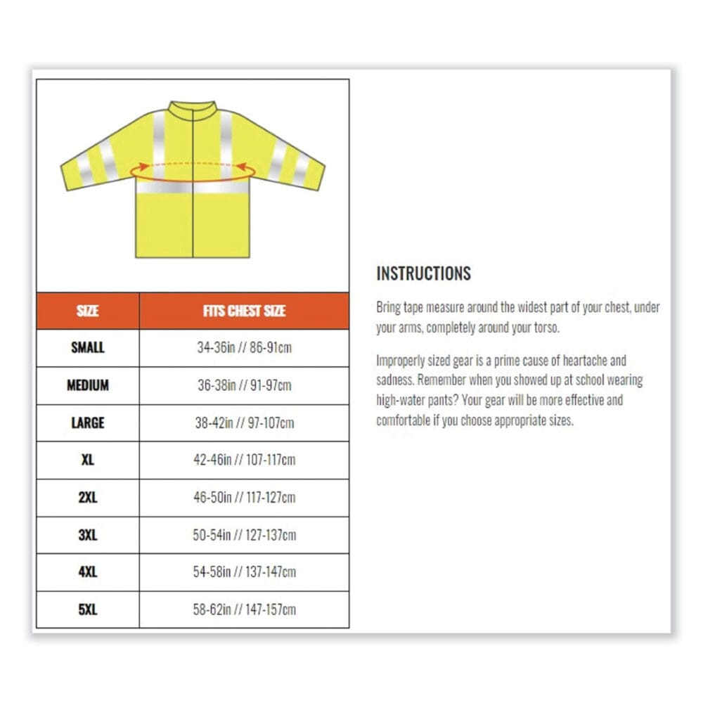 GloWear 8386 Class 3 Hi-Vis Outer Shell Jacket, Polyester, Medium, Orange, Ships in 1-3 Business Days - Image 2