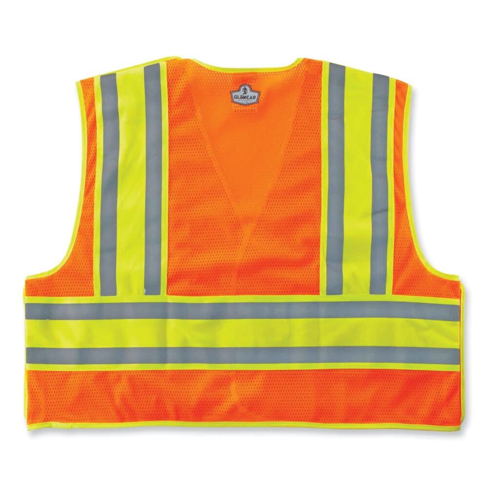 GloWear 8245PSV Class 2 Public Safety Vest, Polyester, 6X-Large/7X-Large, Orange, Ships in 1-3 Business Days - Image 3