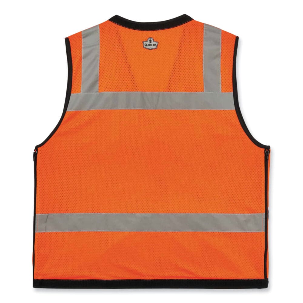 GloWear 8253HDZ Class 2 Heavy-Duty Mesh Surveyors Vest, Polyester, 2X-Large/3X-Large, Orange, Ships in 1-3 Business Days - Image 2