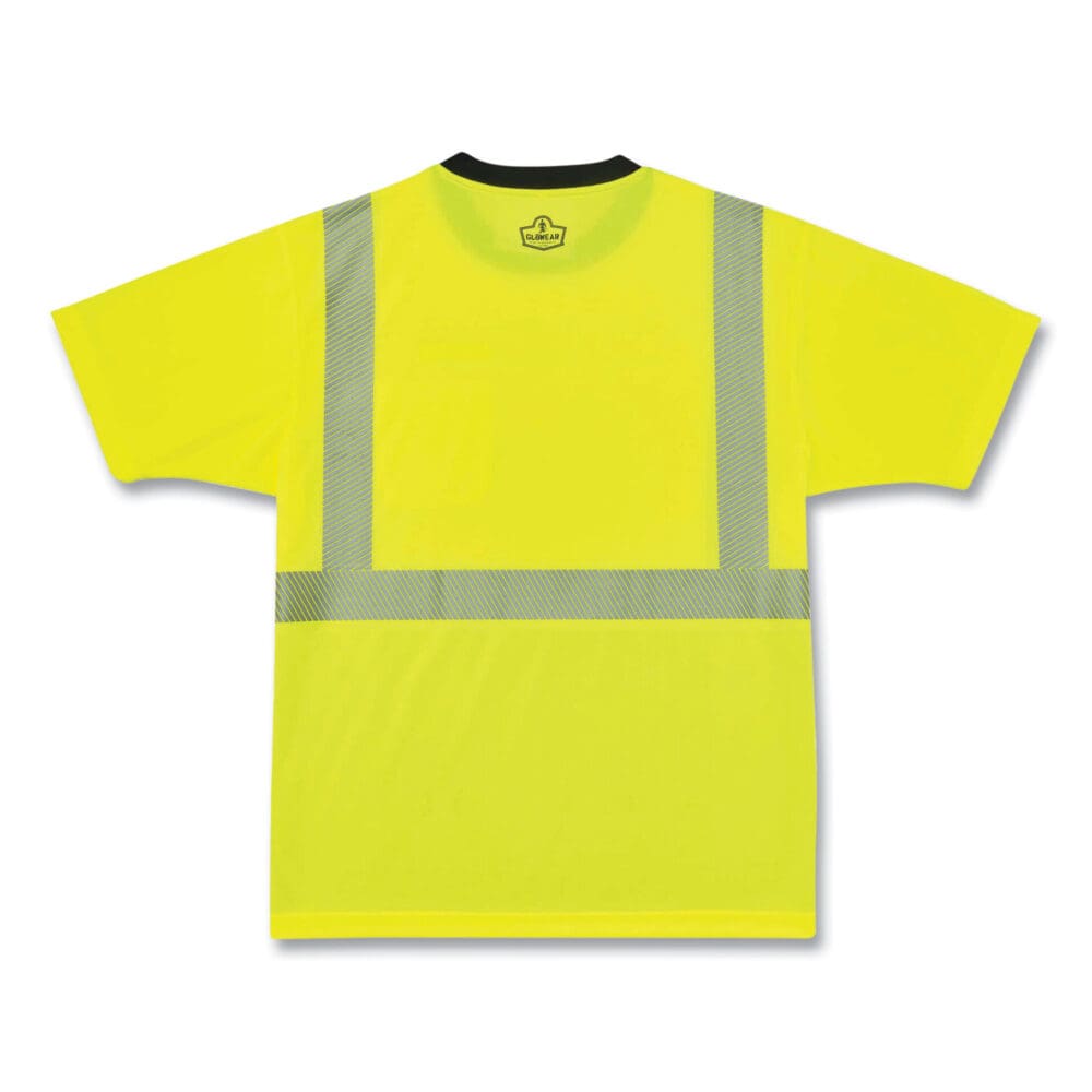 GloWear 8280BK Class 2 Performance T-Shirt with Black Bottom, Polyester, 5X-Large, Lime, Ships in 1-3 Business Days - Image 3