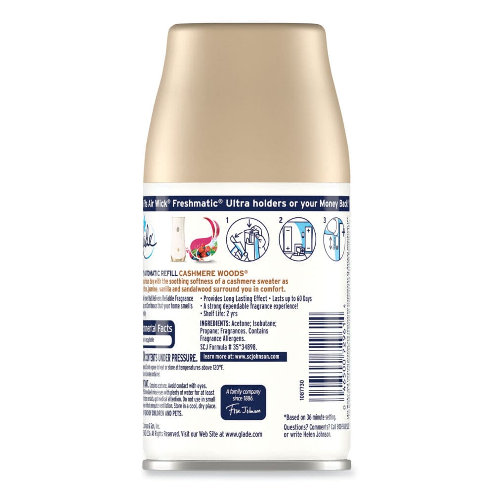 Automatic Air Freshener, Cashmere Woods, 6.2 oz, 4/Carton - Image 3