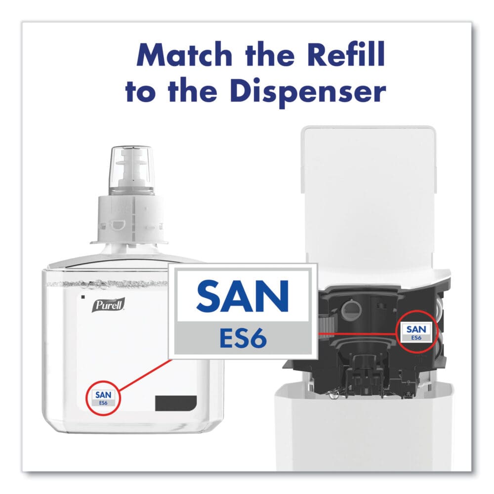 ES6 Touch Free Hand Sanitizer Dispenser, 1,200 mL, 5.25 x 8.56 x 12.13, White - Image 5