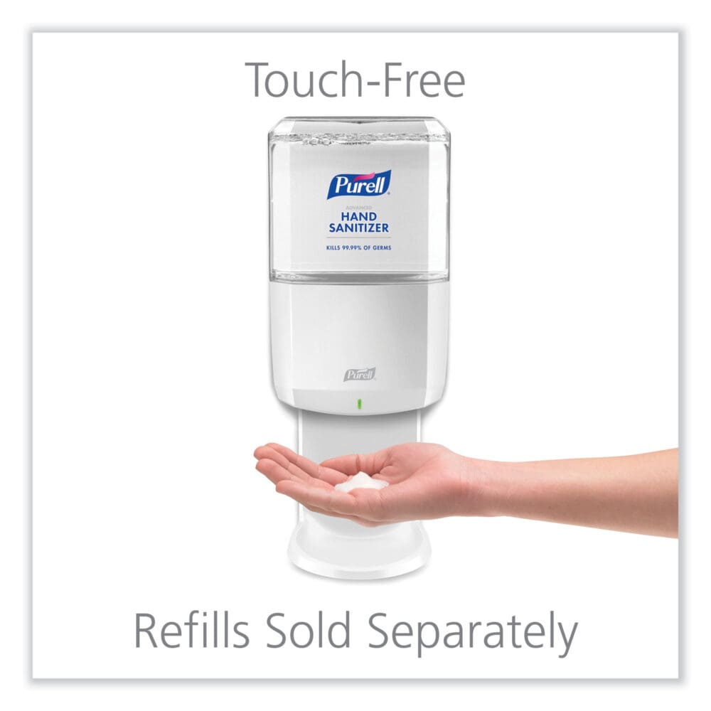 ES6 Touch Free Hand Sanitizer Dispenser, 1,200 mL, 5.25 x 8.56 x 12.13, White - Image 6