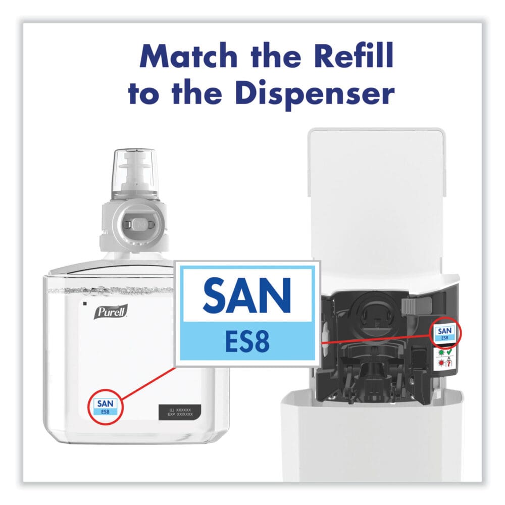 ES8 Touch Free Hand Sanitizer Dispenser, 1,200 mL, 5.25 x 8.56 x 12.13, White - Image 5